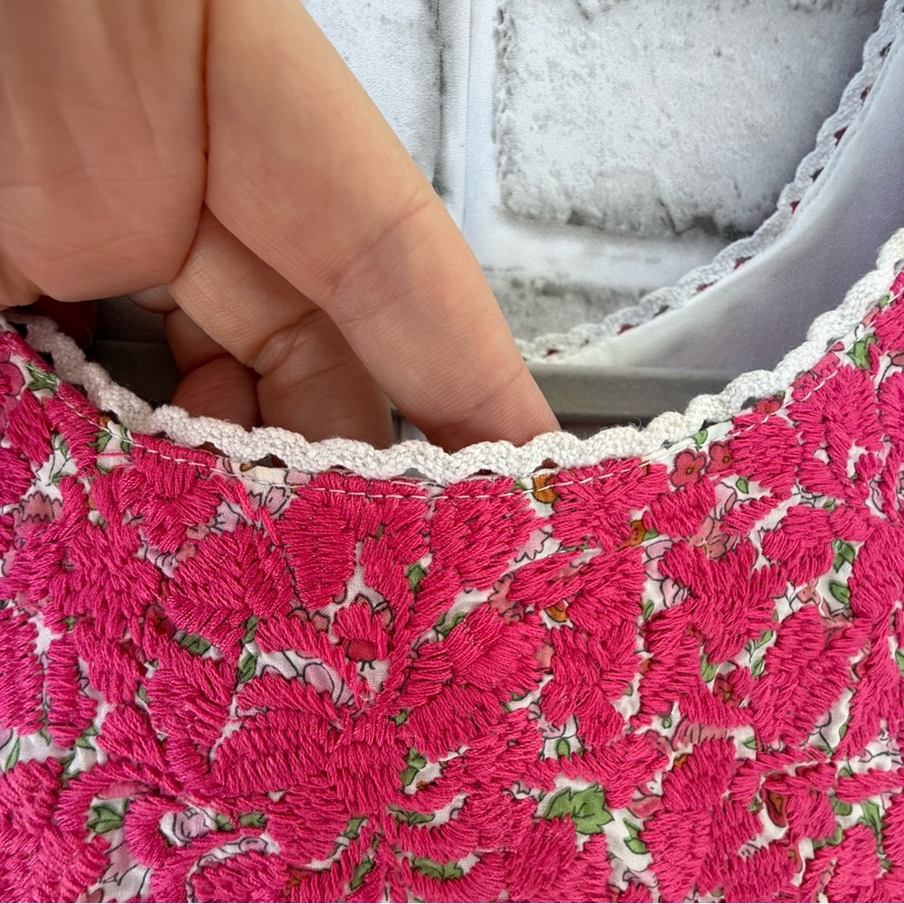 J. Marie embroidered flutter sleeve floral top - Picture 12 of 12